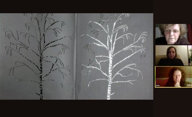 Screenshot vom 46. Schwarzen Schimmel, gezeigt wird ein Kunstwerk von Jenni Tietze